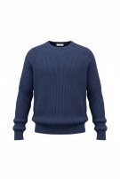 GUESS ΠΛΕΚΤΟ ΠΟΥΛΟΒΕΡ MINIMAL NAVY ΑΝΤΡΙΚΟ PRE OWNED XL