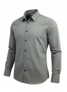 GUESS Πουκάμισο Slim Fit Με Λογότυπο Γκρι Ανδρικό XL