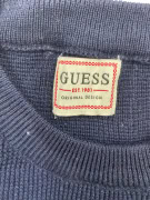 GUESS Πουλόβερ Ριμπ Πλέξη Original Design Μπλε Σκούρο Ανδρικό Large