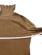 GUESS TURTLENECK SWEATER MINIMAL CAMEL WOMEN PRE OWNED L