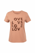 GUESS T-Shirt Logo Sequins Σομόν Γυναικείο S