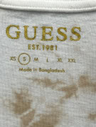 GUESS T SHIRT TIE DYE OFF WHITE WOMEN PRE OWNED S