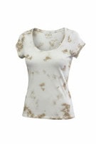 GUESS T SHIRT TIE DYE OFF WHITE WOMEN PRE OWNED S