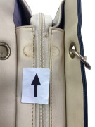 Women’s Beige Oversized Shoulder Bag with Stud Details
