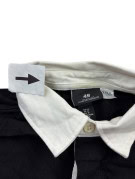 H M POLO ΜΠΛΟΥΖΑ COLLEGIATE ΜΑΥΡΟ OFF WHITE ΑΝΤΡΙΚΟ PRE OWNED M
