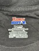 HANES BEEFY T GRAPHIC TEE ΞΕΘΩΡΙΑΣΜΕΝΟ ΜΑΥΡΟ UNISEX PRE OWNED XL