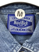 HARD ROCK CAFE DENIM SHIRT VINTAGE BLUE WOMENS PRE OWNED M