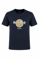 HARD ROCK CAFE GRAPHIC TEE NAVY UOMO PRE OWNED S