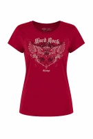 HARD ROCK CAFE WOMENS GRAPHIC T SHIRT RED PRE OWNED XXL