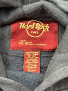 HARD ROCK CAFE HOODIE GRAPHIC FADED BLACK UNISEX PRE OWNED L