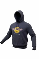 HARD ROCK CAFE HOODIE GRAPHIC FADED BLACK UNISEX PRE OWNED L
