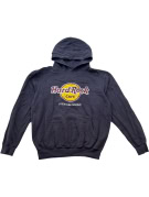 HARD ROCK CAFE HOODIE GRAPHIC FADED BLACK UNISEX PRE OWNED L