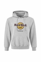 HARD ROCK CAFE HOODIE GRAPHIC GREY MEN PRE OWNED S