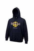 HARD ROCK CAFE HOODIE GRAPHIC NAVY UNISEX PRE OWNED L