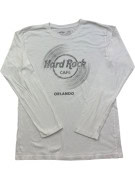 HARD ROCK CAFE ΜΑΚΡΥΜΑΝΙΚΗ ΜΠΛΟΥΖΑ GRAPHIC OFF WHITE UNISEX PRE OWNED M