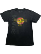 HARD ROCK CAFE T-SHIRT VINTAGE LOGO MADRID NERA DA DONNA M