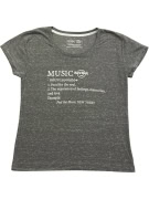 HARD ROCK CAFE NEW YORK T-SHIRT "MUSIC DEFINITION" ΓΚΡΙ ΜΕΛΑΝΖΕ ΓΥΝΑΙΚΕΙΟ S/M
