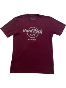 HARD ROCK CAFE T SHIRT GRAPHIC BORDEAUX MEN PRE OWNED M