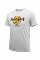 HARD ROCK CAFE T-SHIRT VALENCIA VINTAGE LOGO ΛΕΥΚΟ ΑΝΔΡΙΚΟ SMALL