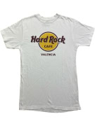 HARD ROCK CAFE T-SHIRT VALENCIA VINTAGE LOGO ΛΕΥΚΟ ΑΝΔΡΙΚΟ SMALL