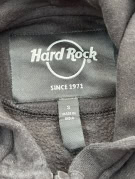 HARD ROCK CAFE ZIP HOODIE MINIMAL ΜΑΥΡΟ UNISEX PRE OWNED S