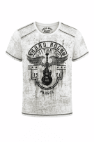 HARD ROCK GUITAR TEE GRAPHIC WHITE MEN PRE OWNED M
