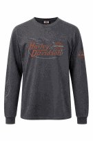 HARLEY DAVIDSON GRAPHIC LONGSLEEVE T SHIRT WASHED BLACK ΑΝΤΡΙΚΟ PRE OWNED XXL