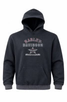 HARLEY DAVIDSON FELPA CON CAPPUCCIO GRAPHIC NERO UOMO PRE OWNED S