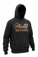HARLEY DAVIDSON HOODIE VINTAGE GRAPHIC NERO SBIADITO UOMO PRE OWNED