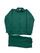 Helanca NYL Suisse Tracksuit Set Vintage Full Zip Green Unisex XL