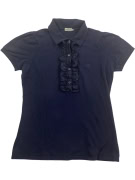 Henry Cotton’s Ruffle Polo Shirt Navy Women’s M