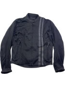 HIGHWAY 21 MOTORCYCLE JACKET MINIMAL BLACK MENS PRE OWNED M