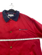 HILFIGER ATHLETICS GIACCA ANTIVENTO VINTAGE SPORTSWEAR ROSSA UOMO PRE OWNED XL