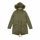 HILFIGER DENIM OLIVE PARKA ΜΕ ΚΟΥΚΟΥΛΑ ΚΑΙ ΓΟΥΝΑ - S