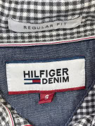 HILFIGER DENIM ΠΟΥΚΑΜΙΣΟ ΚΑΡΟ REGULAR FIT ΓΚΡΙ ΑΝΤΡΙΚΟ PRE OWNED S