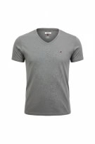 HILFIGER DENIM T-SHIRT V-NECK ΜΕ ΛΟΓΟΤΥΠΟ ΓΚΡΙ ΑΝΔΡΙΚΟ S