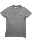 HILFIGER DENIM T-SHIRT V-NECK ΜΕ ΛΟΓΟΤΥΠΟ ΓΚΡΙ ΑΝΔΡΙΚΟ S