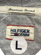 HILFIGER DENIM ZIP HOODIE SPORTSWEAR GRAPHIC ΓΚΡΙ ΑΝΤΡΙΚΟ PRE OWNED L