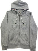 HILFIGER DENIM ZIP HOODIE SPORTSWEAR GRAPHIC ΓΚΡΙ ΑΝΤΡΙΚΟ PRE OWNED L