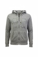 HILFIGER DENIM ZIP HOODIE SPORTSWEAR GRAPHIC ΓΚΡΙ ΑΝΤΡΙΚΟ PRE OWNED L