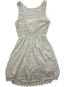 Hollister Αμάνικο Φόρεμα Boho Δαντέλα Λευκό Γυναικείο XS