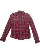 Hollister Καρό Πουκάμισο Casual Λογότυπο Κόκκινο Unisex S