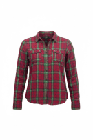 Hollister Καρό Πουκάμισο Casual Λογότυπο Κόκκινο Unisex S