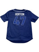 HORTON BASEBALL JERSEY COLLEGIATE NAVY MEN PRE OWNED