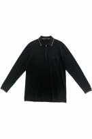HUGO BOSS ΜΠΛΟΥΖΑ POLO ΜΕ ΦΕΡΜΟΥΑΡ PIMA COTTON ΜΑΥΡΟ UNISEX XL
