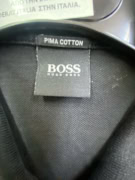 HUGO BOSS ΜΠΛΟΥΖΑ POLO ΜΕ ΦΕΡΜΟΥΑΡ PIMA COTTON ΜΑΥΡΟ UNISEX XL