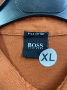 HUGO BOSS POLO ΜΠΛΟΥΖΑ ΜΑΚΡΥΜΑΝΙΚΗ PIMA COTTON LOGO BURNT ORANGE ΑΝΔΡΙΚΗ XL