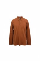 HUGO BOSS POLO ΜΠΛΟΥΖΑ ΜΑΚΡΥΜΑΝΙΚΗ PIMA COTTON LOGO BURNT ORANGE ΑΝΔΡΙΚΗ XL