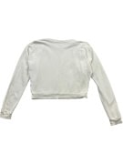 HUGO Felpa cropped bianca con pieghe da donna M