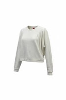 HUGO Felpa cropped bianca con pieghe da donna M